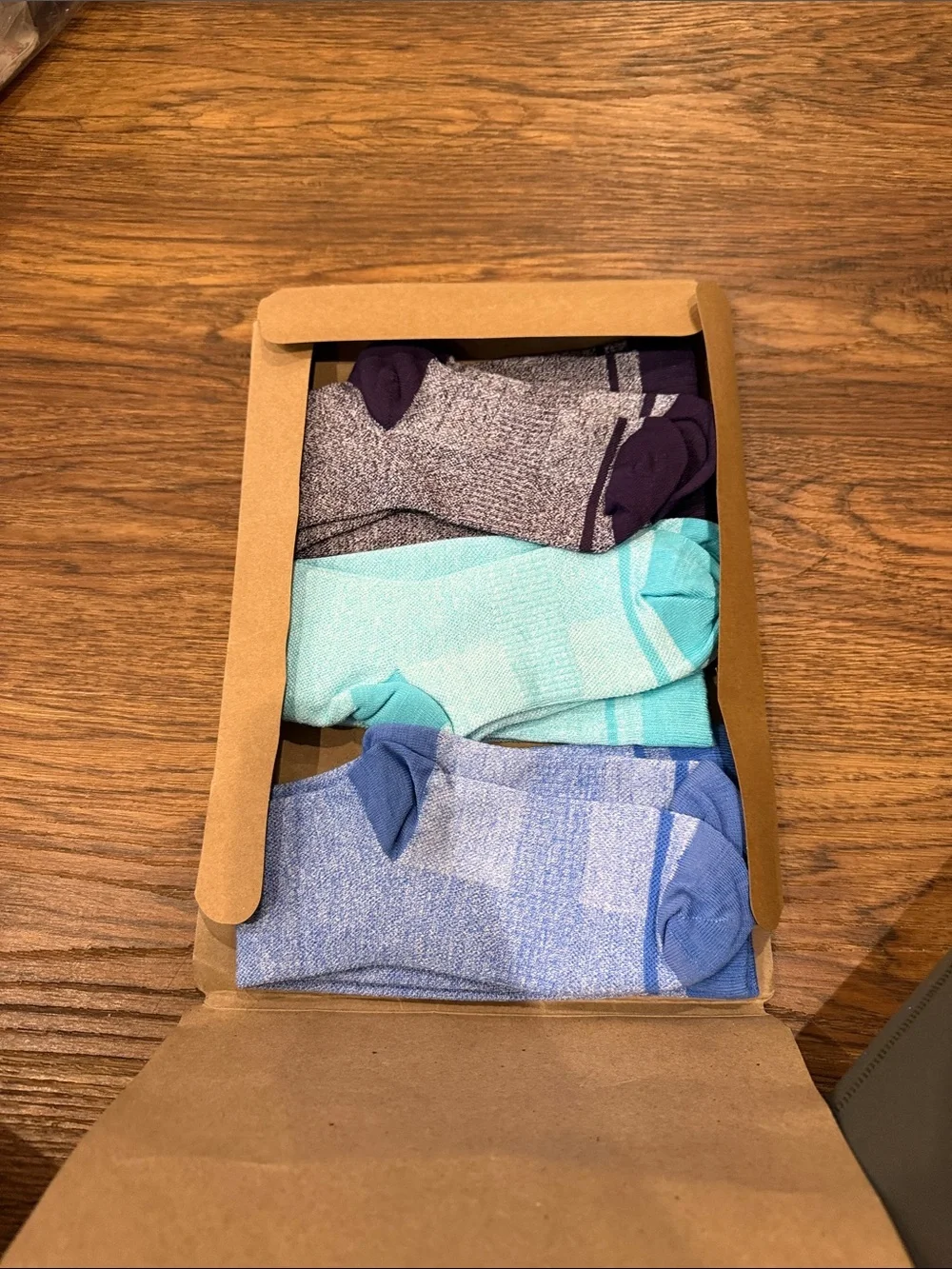 3-Pair Women's Compression Socks in Purple, Mint, and Light Blue